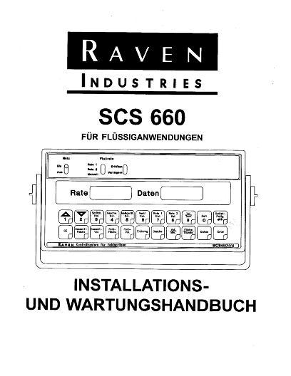 AGCO SCS660 Raven Monitor Operator Manual AG521643 German