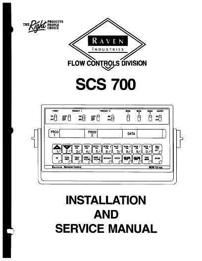 AGCO SCS700 Raven (monitor) Service Manual AG609114 English