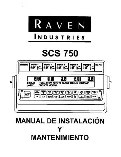 AGCO SCS750 Raven Monitor Operator Manual AG521503 Spanish