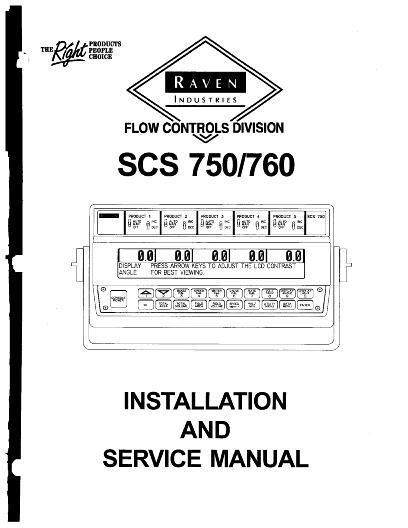 AGCO SCS750 SCS760 Raven (monitor) Operator Manual AG521501 English