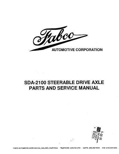 AGCO SDA-2100 Fabco (steerable drive axle) Service Manual AG058226 English