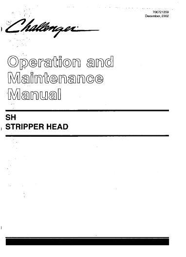 AGCO SH Series Stripper Header (eff sn HM45101) Operator Manual 700721259A English