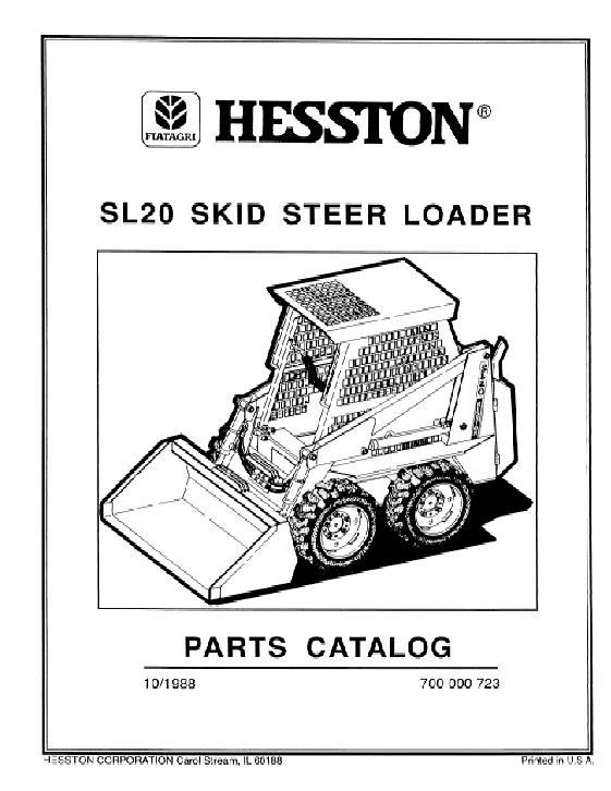 AGCO SL20 Skid Steer Loader Parts Book 700000723 English