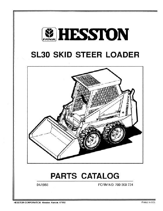 AGCO SL30 Skid Steer Loader Parts Book 700000724 English