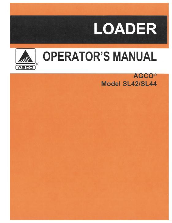 AGCO SL42 SL44 Loader Operator Manual 1449953M4 English