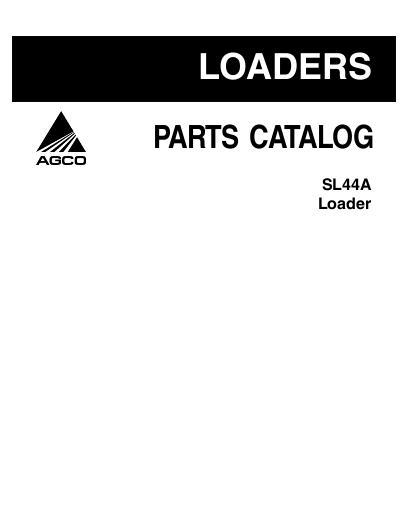 AGCO SL44A Loader Parts Book 79023071B English