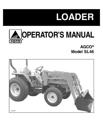 AGCO SL46 Loader Operator Manual 1449945M2 English