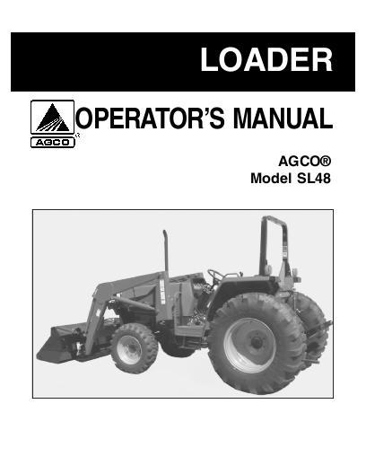 AGCO SL48 Loader Operator Manual 1449960M2 English