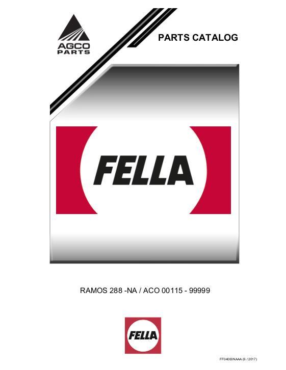 AGCO SM288 Mower Parts Book FF04000NAA English