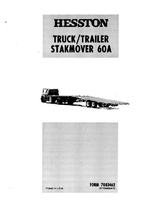 AGCO SM60A StakMover (Hiway, eff sn 135, 1975) Parts Book 7083462 English
