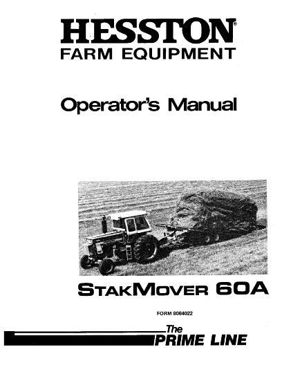 AGCO SM60A StakMover (eff sn 4001, 1980-83) Operator Manual 8084022 English