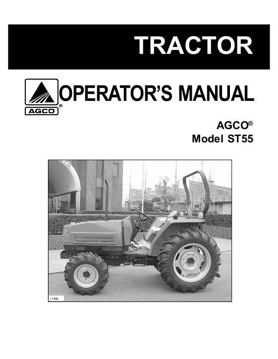 AGCO ST55 Compact Tractor Operator Manual 79021573 English