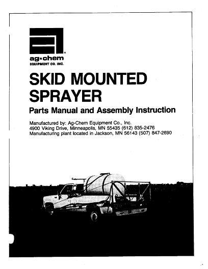 AGCO Sprayer (skid mounted) Parts Book AG008799 English