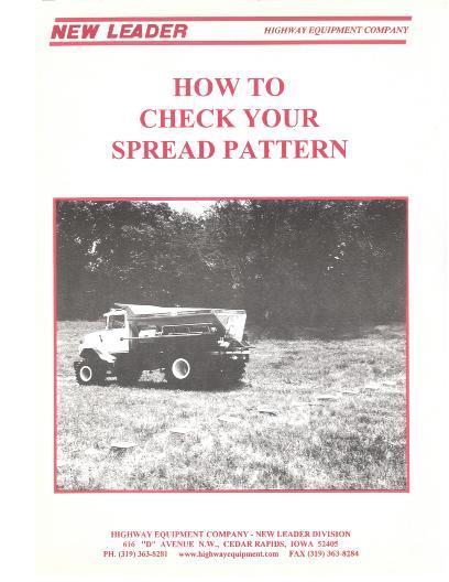 AGCO Spread Pattern Check (New Leader) Operator Manual AG054203 English