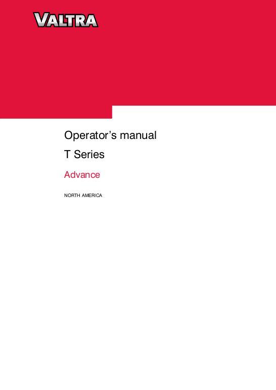 AGCO T Series Advance Tractor (LS) Operator Manual V39840223 English