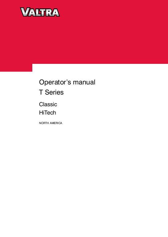 AGCO T121H T131H T151eH T161H T171H T191H Tractor Operator Manual v39839224 English