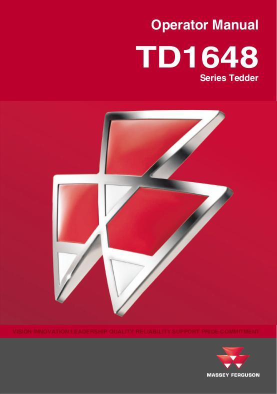 AGCO TD1648 Tedder Operator Manual FEL128845B English