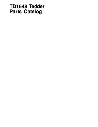 AGCO TD1648 Tedder Parts Book 651919M1 English
