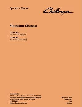 AGCO TG7300C TG8300C TerraGator (chassis) Operator Manual 587445D1E English