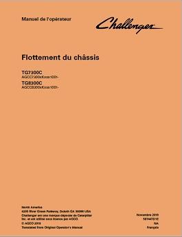 AGCO TG7300C TG8300C TerraGator (chassis) Operator Manual 587447D1E French