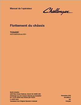 AGCO TG8400C TerraGator (chassis) Operator Manual 591369D1F French