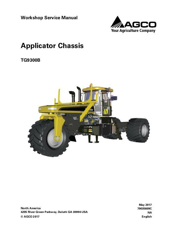 AGCO TG9300B Terragator (chassis) (packet) Service Manual 79035609C English
