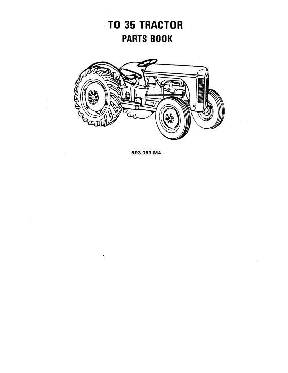 AGCO TO35 Tractor Parts Book 693063M4 English