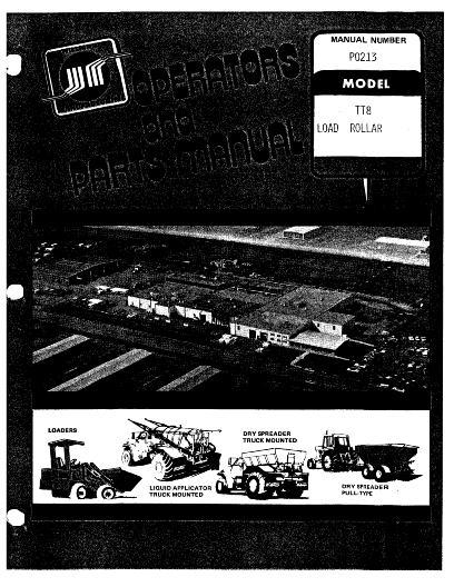AGCO TT8 Load Roller Tender (1982) Operator Manual WRP0213 English