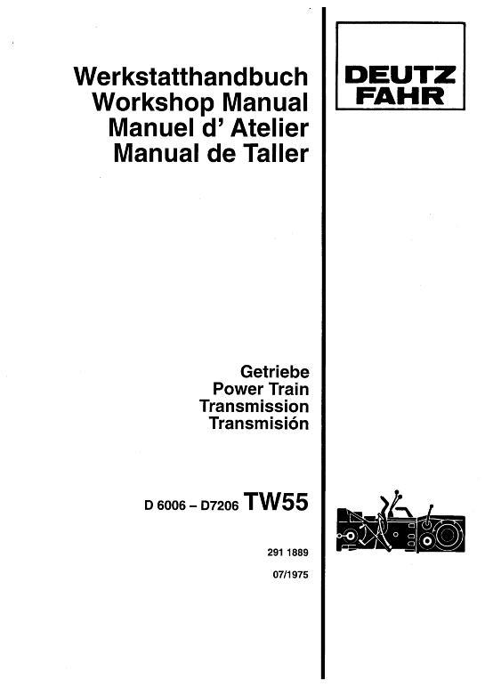 AGCO TW55 Transmission Service Manual 2911889 Multiple