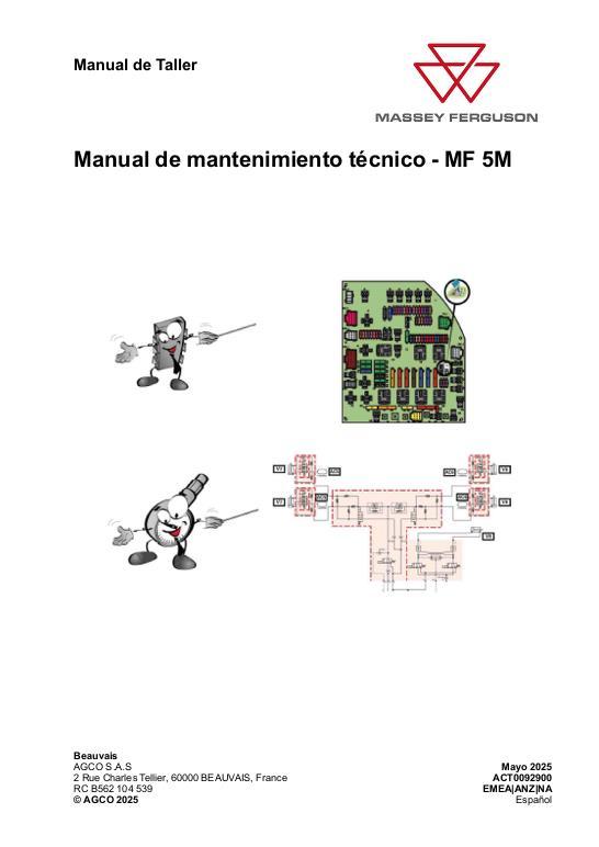 AGCO Technician Service Book - MF 5M Service Manual ACT0092900 Spanish
