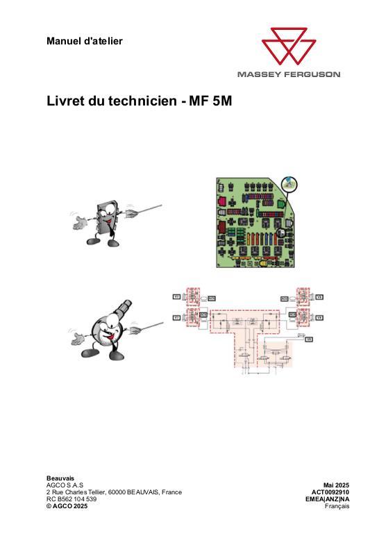 AGCO Technician Service Book - MF 5M Service Manual ACT0092910 French