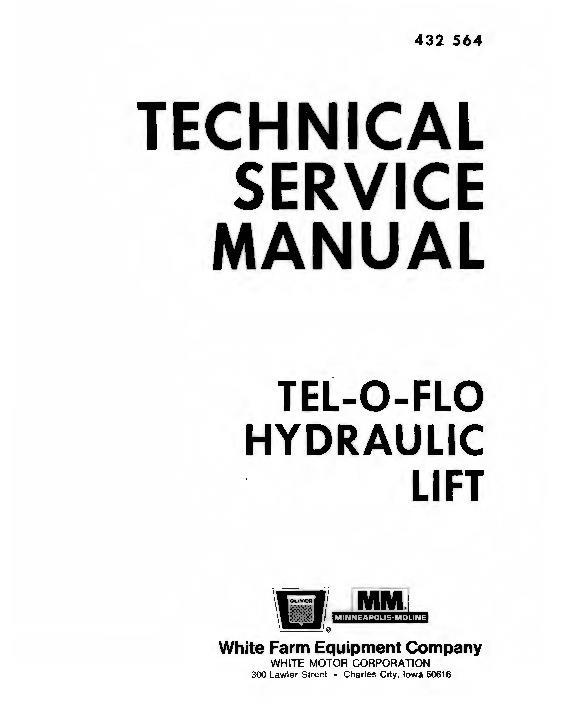 AGCO Tel-O-Flow (small & large hydraulic lift) (packet) Service Manual 432564 English