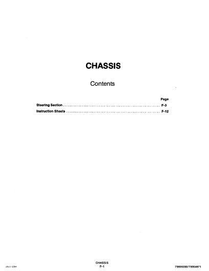 AGCO Tractor Chassis (section F, incl steering) Service Manual 79004671 English