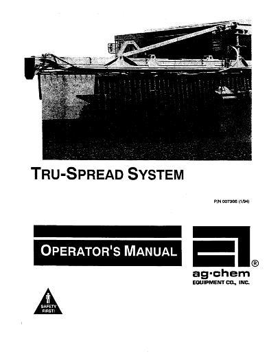 AGCO Tru-Spread (system) Operator Manual AG007366 English