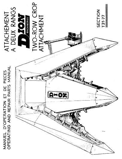 AGCO Two-Row Crop Attachment Head Operator Manual T3177 Multiple
