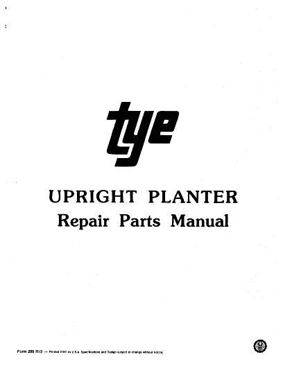 AGCO Upright Planter Parts Book 000-289 English