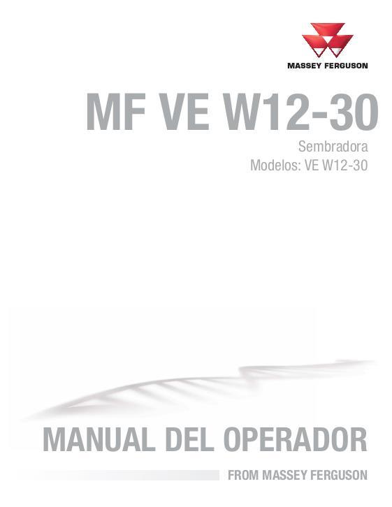 AGCO VE W12-30 Planter Operator Manual ACX3541620 Spanish