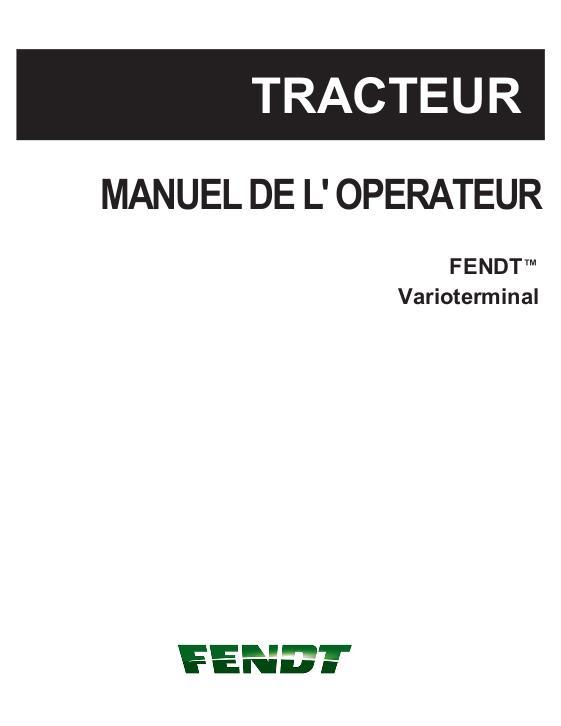 AGCO Varioterminal Vario Terminal (for S3b, S4, tier 4i, tier 4f) Operator Manual 72630569 French