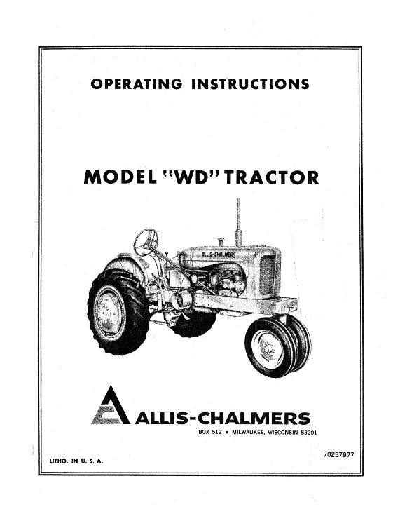 AGCO WD Tractor Operator Manual 70257977 English