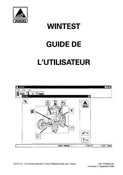 AGCO Wintest Manual Operator Manual 3378265M1 French