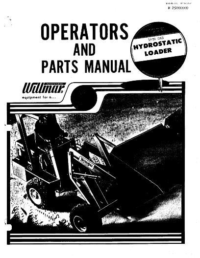 AGCO Wrangler 3 Wrangler III Loader (gas, hydro, includes parts) Operator Manual WRM25000 English