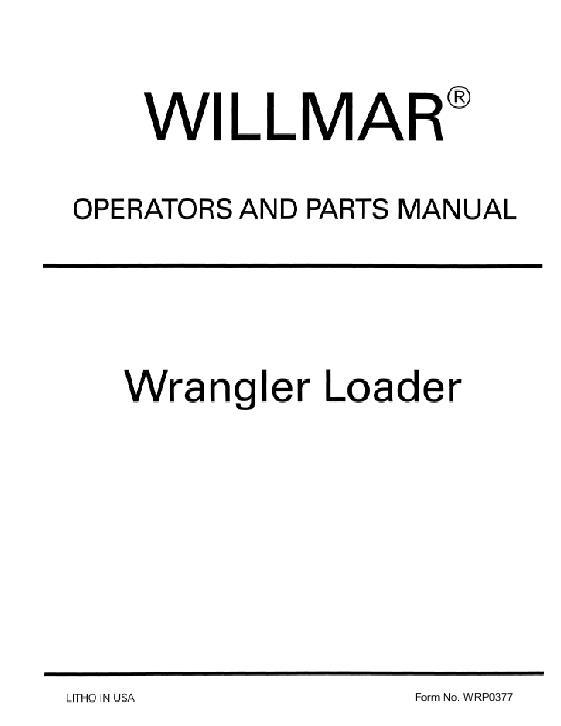 AGCO Wrangler Loader (JD diesel w Rexroth, 1994) Operator Manual WRP0377 English