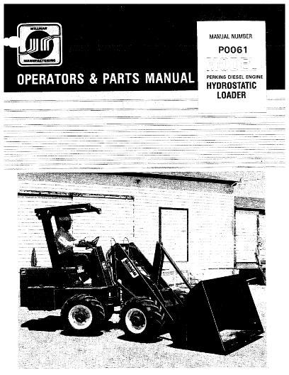 AGCO Wrangler Loader (Perkins diesel, hydrostatic, 1980) Operator Manual WRP0061 English