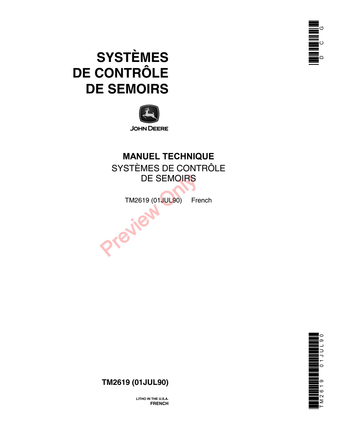 John Deere 100 to 300 250 150 Monitor Precision Ag Electronics Technical Manual TM2619 FR