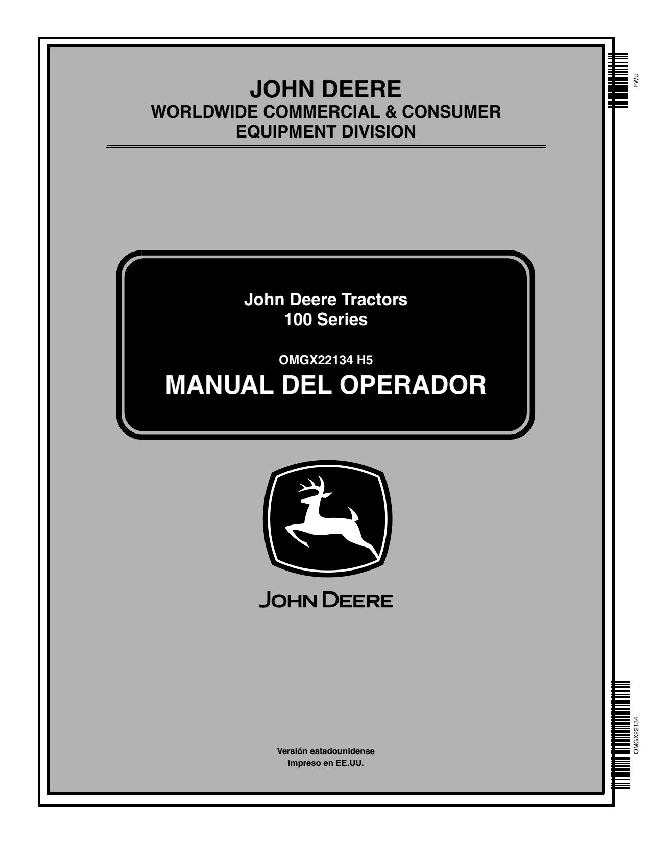 John Deere 102 115 to 145 155C 190C Garden Tractor Operator Manual OMGX22134 ES 1 John Deere 102 115 to 145 155C 190C Garden Tractor Operator Manual OMGX22134 ES