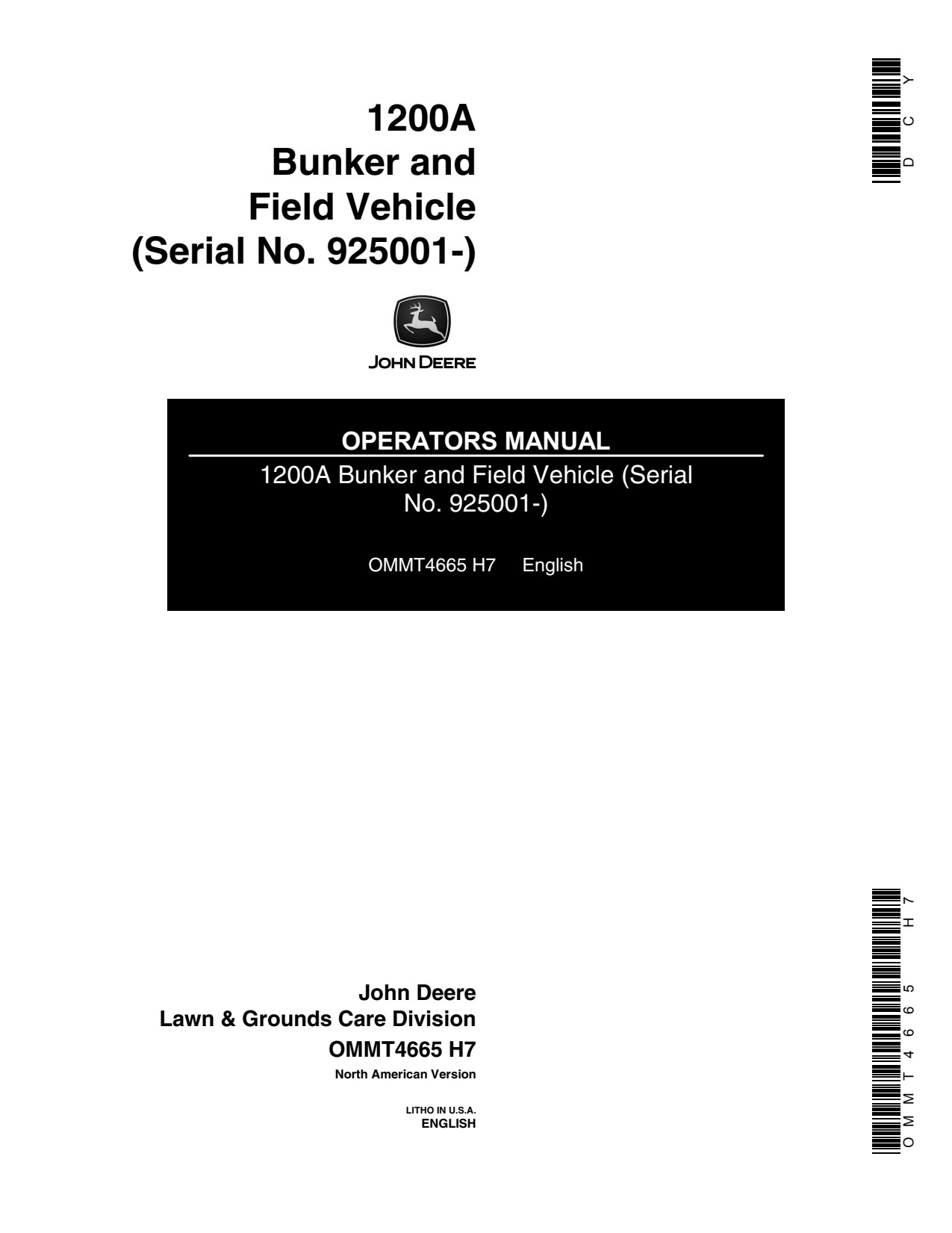 John Deere 1200A with Kawasaki FE290ASII-0000 Field Rake Operator Manual OMMT4665 1 John Deere 1200A with Kawasaki FE290ASII-0000 Field Rake Operator Manual OMMT4665
