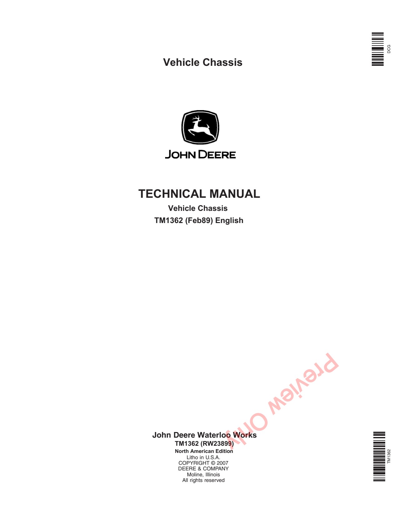 John Deere 14 to 18 800 1200 Trailer Technical Manual TM1362 1 John Deere 14 to 18 800 1200 Trailer Technical Manual TM1362