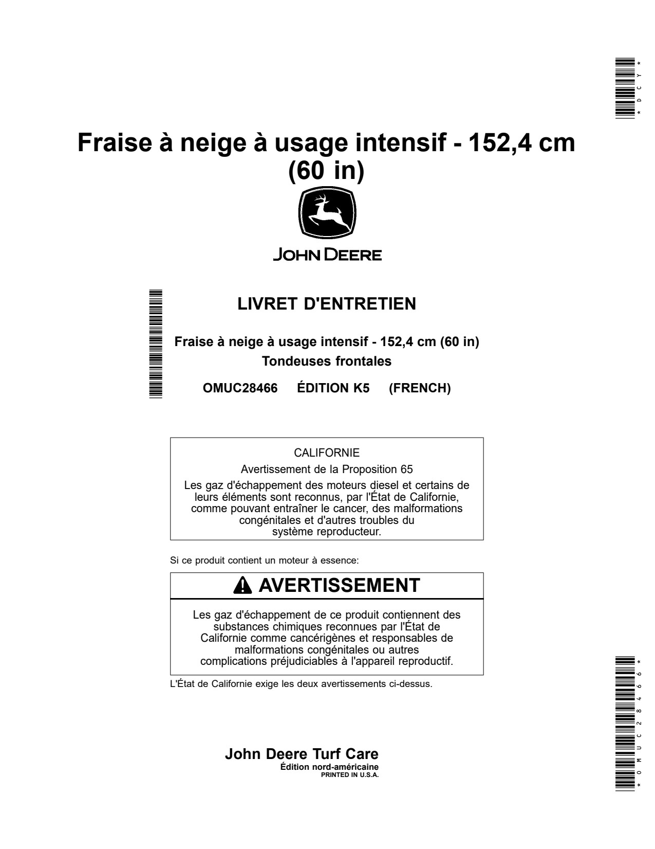 John Deere 1435 1545 1445 1400 1565 1575 1420 1585 1550 1570 1580 152 60 Front Blade Operator Manual OMUC28466 FR 1 John Deere 1435 1545 1445 1400 1565 1575 1420 1585 1550 1570 1580 152 60 Front Blade Operator Manual OMUC28466 FR