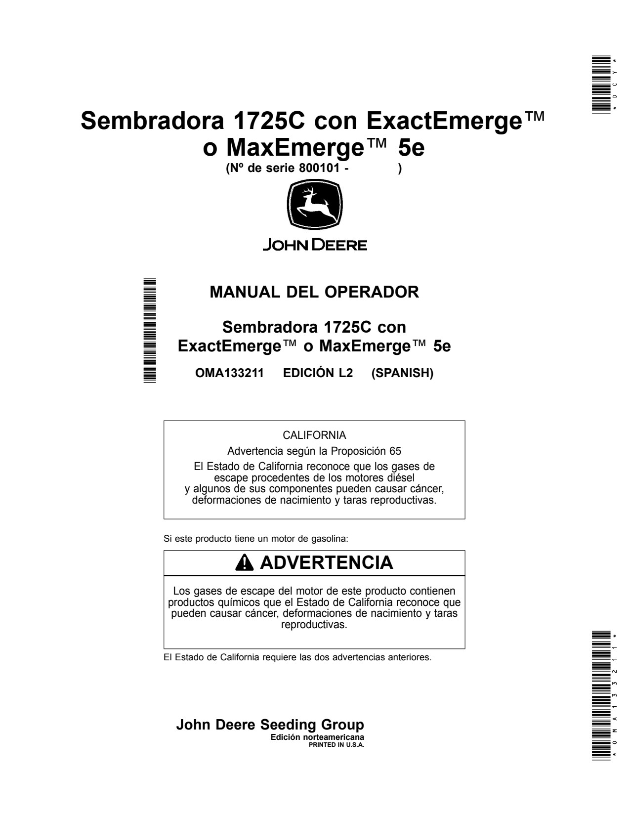 John Deere 1725C 5E Planter Operator Manual OMA133211 ES 1 John Deere 1725C 5E Planter Operator Manual OMA133211 ES