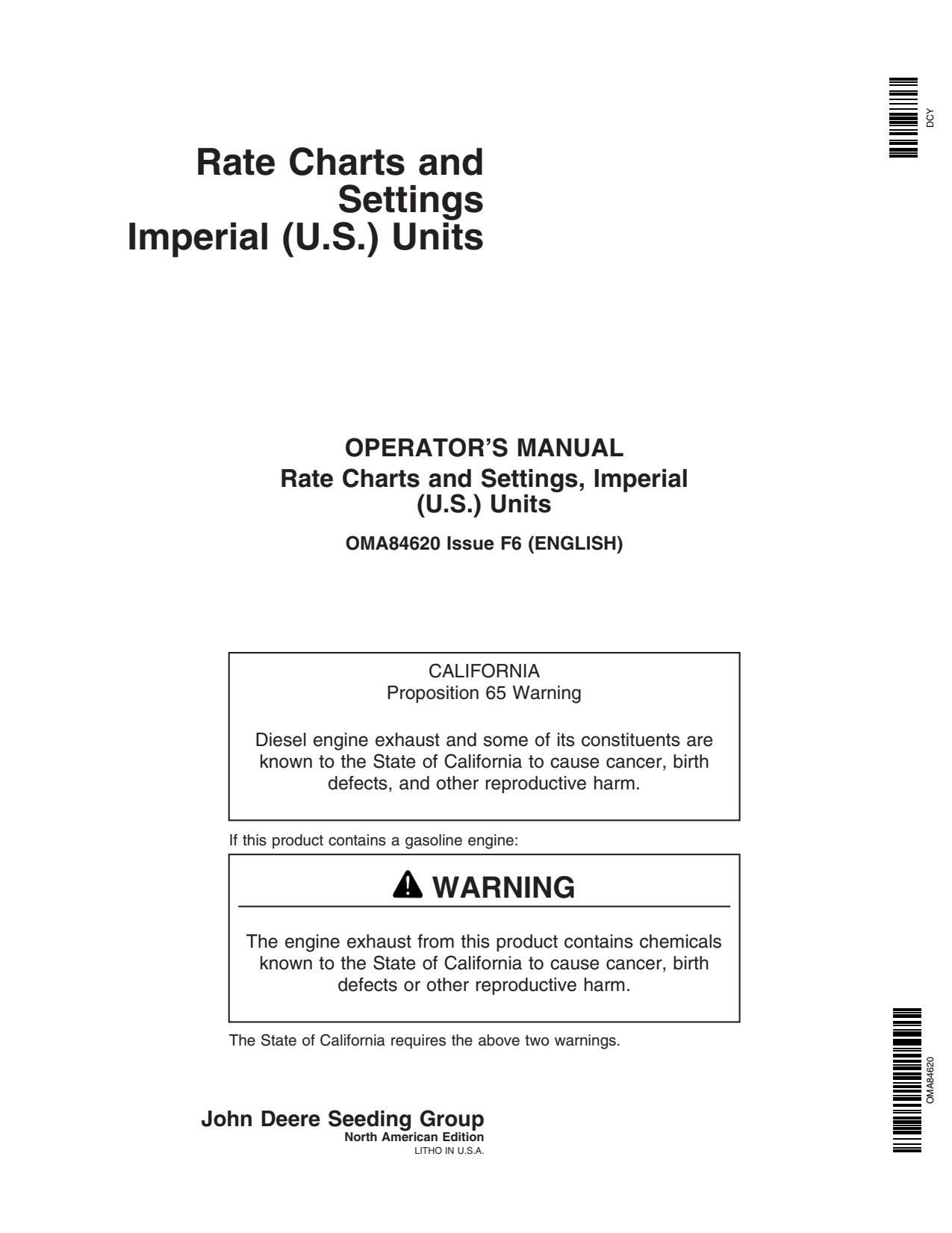 John Deere 1750 1700 1720 1730 1790 1780 1770 1770NT 1710 DBP44 1760 Planter Operator Manual OMA84620 1 John Deere 1750 1700 1720 1730 1790 1780 1770 1770NT 1710 DBP44 1760 Planter Operator Manual OMA84620